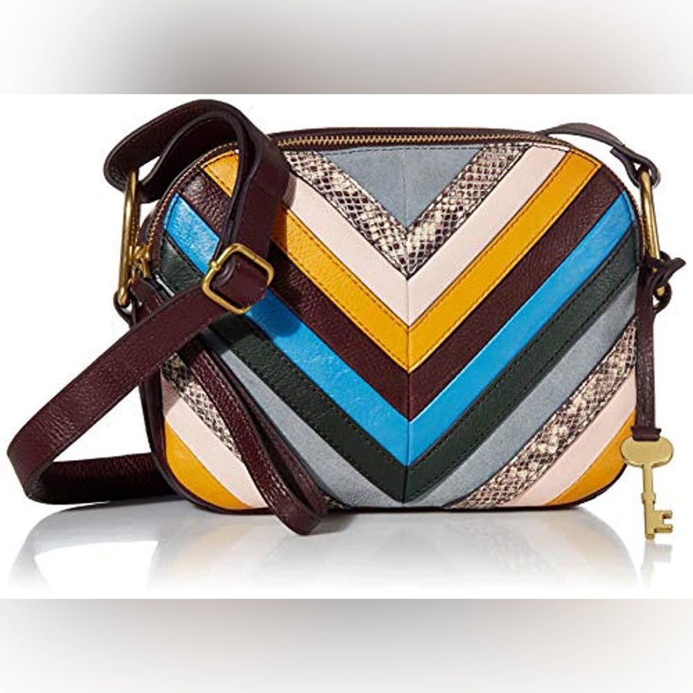 Fossil Elle Crossbody - Purple Multi leather